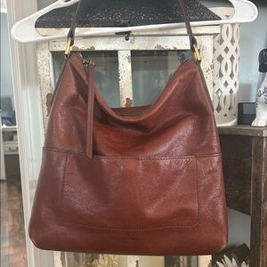 Fossil Brown Leather Shoulder Bag